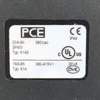 PCE CEE-Anbausteckdose 4149-6f8 20A 3P4W 6h NOV