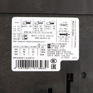 Siemens Leistungsschalter 3RV2041-4JA10 GEB