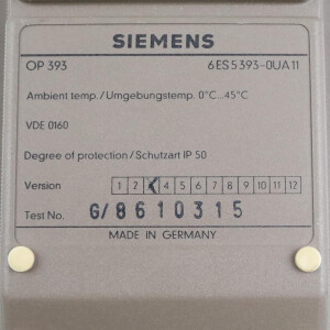 Siemens Simatic OP 393 6ES5 393-0UA11 E-Stand:03 GEB