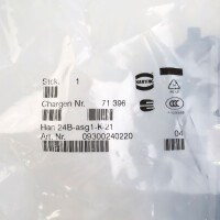 Harting Sockelgehäuse Han 24B-asg1-K-21 09300240220 OVP