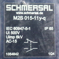 Schmersal Positionsschalter M2S 015-11Y-Q 1054842 OVP