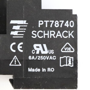 Schrack Relaissockel PT78740 (6Stk.) NOV