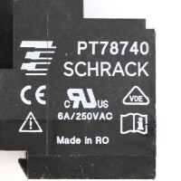 Schrack Relaissockel PT78740 (6Stk.) NOV