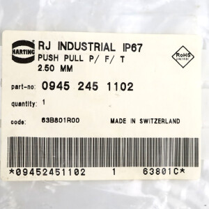 Harting Steckverbinder HPP V4 RJ45 Cat5 C-WDF 8p 09452451102 OVP
