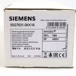 Siemens Sicherungslasttrennschalter 5SG7631-0KK16 OVP