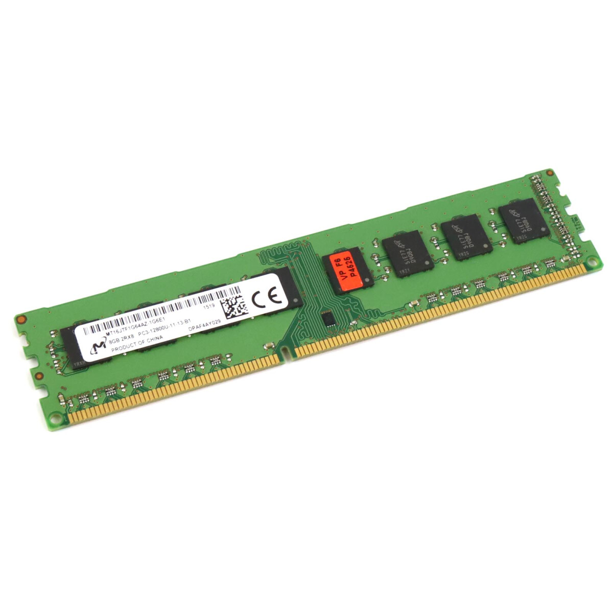 Micron Arbeitsspeicher DDR3 8GB 2RX8 PC3-12800U-11-13-B1 MT1