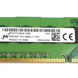 Micron Arbeitsspeicher DDR3 8GB 2RX8 PC3-12800U-11-13-B1 MT16JTF1G64AZ-1G6E1 GEB