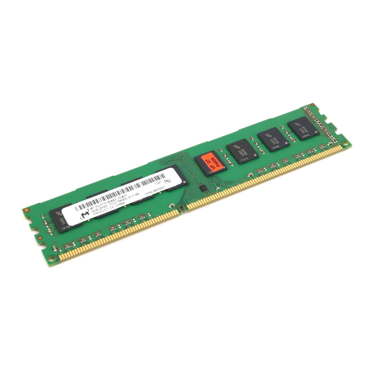 Micron Arbeitsspeicher DDR3 4GB 2RX8 PC3-10600U-9-11-B0 MT16