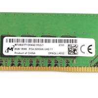 Micron Arbeitsspeicher DDR4 8GB 1RX8 PC4-3200AA-UA2-11 MTA8ATF1G64AZ-3G2J1 GEB