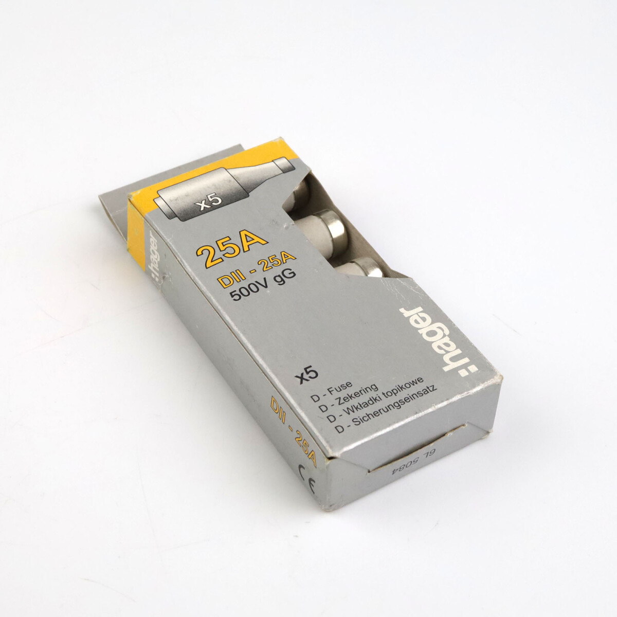 Hager Sicherungseinsatz LE2725 DII E27 25A 500V (5Stk.) OVP
