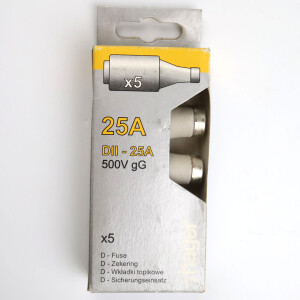Hager Sicherungseinsatz LE2725 DII E27 25A 500V (5Stk.) OVP