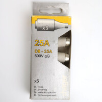 Hager Sicherungseinsatz LE2725 DII E27 25A 500V (5Stk.) OVP