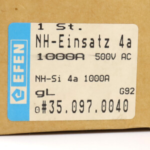 EFEN NH-Sicherungs-Einsatz 35.097.0040 OVP