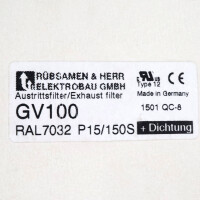 Rübsamen & Herr Austrittsfilter GV100 OVP