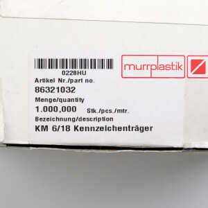 Murrplastik Kennzeichenträger KM 6/18 86321032 (1000Stk.) OVP