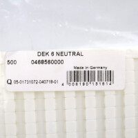 Weidmüller Klemmenmarkierer DEK 6 Neutral 0468560000 (500Stk.) OVP