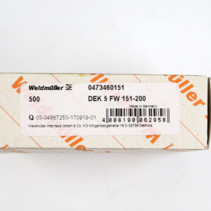 Weidmüller Klemmenmarkierer DEK 5 FW 151-200 0473460151 (500Stk.) OVP