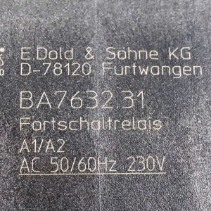 E.Dold & Söhne KG Fortschaltrelais BA7632.31 0028206 OVP