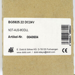 E.Dold & Söhne KG Not-Aus-Modul BG5925.22/61 0048604 OVP