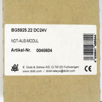 E.Dold & Söhne KG Not-Aus-Modul BG5925.22/61 0048604 OVP