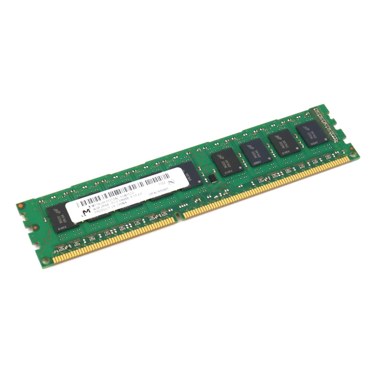 Micron Arbeitsspeicher DDR3 4GB 2RX8 PC3-10600E-9-11-E0 MT18