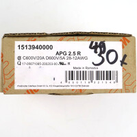 Weidmüller Stecker APG 2.5 R 1513940000 (30Stk.) OVP