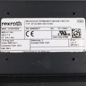 Rexroth Servomotor SF-A2.0041.030-10.050 1070076509 NOV