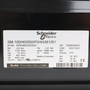 Schneider Electric Servomotor SM-100/40/050/P0/45/M1/B1 19203402V010001 NOV