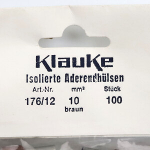 Klauke Aderendhülsen 176/12 Braun (100Stk.) OVP