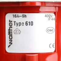Walther Wandgerätestecker Typ 610 16A-6h 400V NOV