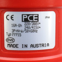 PCE CEE-Anbaugerätestecker Typ 77715-6 16A-6h NOV