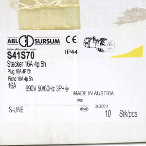 ABL Sursum Stecker S41S70 16A 4p 5h (10Stk.) OVP