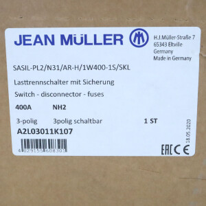 Jean Müller Lasttrennschalter SASIL-PL2/N31/AR-H/1W400-1S/SKL A2L03011K107 OVP
