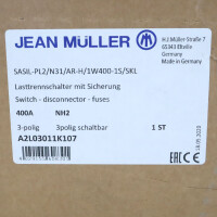 Jean Müller Lasttrennschalter SASIL-PL2/N31/AR-H/1W400-1S/SKL A2L03011K107 OVP