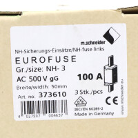 M.Schneider Sicherungseinsatz NH-3 AC500V gG 373610 (3Stk.) OVP
