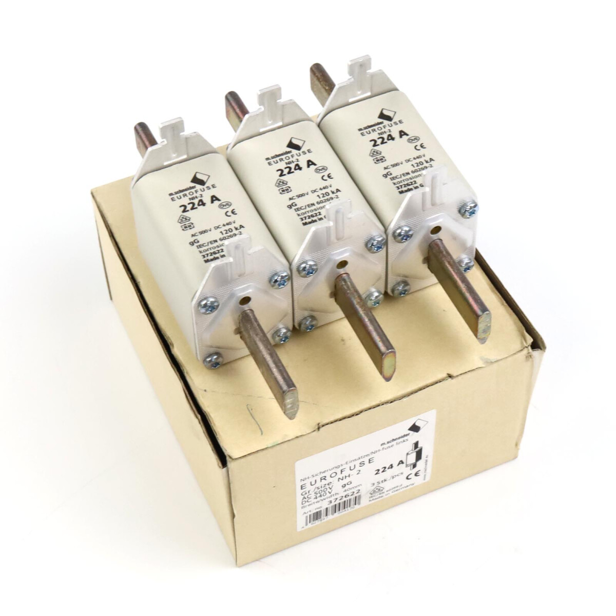 M.Schneider Sicherungseinsatz NH-2 AC500V gG 372622 (3Stk.) 
