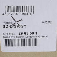 Phoenix Contact Steckdose SD-D/SP/GY 2963501 (4Stk.) OVP