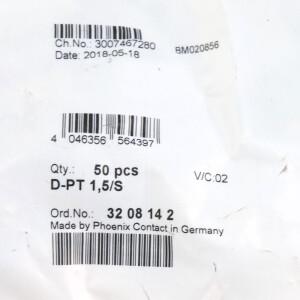 Phoenix Contact Abschlussdeckel D-PT 1,5/S 3208142 (50Stk.) OVP