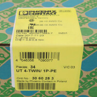 Phoenix Contact Schutzleiter-Reihenklemme UT 4-TWIN/ 1P-PE 3060283 (34Stk.) SIE