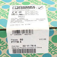 Phoenix Contact Doppelstockklemme PTTB 4 3211786 (50Stk.) OVP