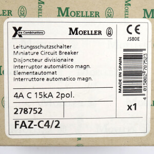Klöckner Moeller Leitungsschutzschalter FAZ-C4/2 278752 OVP