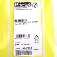Phoenix Contact Etikettenbogen BMKL 16X 6 YE 0807096 (8Stk.) OVP