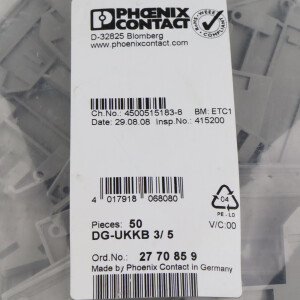 Phoenix Contact Distanzplatte DG-UKKB 3/ 5 2770859 (50Stk.) OVP