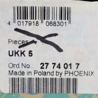 Phoenix Contact Doppelstockklemme UKK 5 2774017 (29Stk.) OVP
