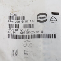 Harting Einsatz Han 10HVES-F 09340102716 OVP