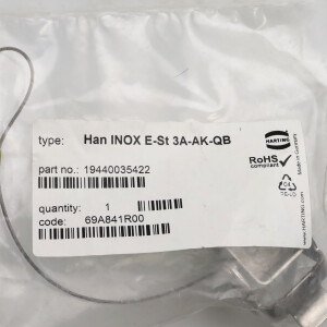 Harting Abdeckkappe Han INOX 3A-AK-QB 19440035422 OVP