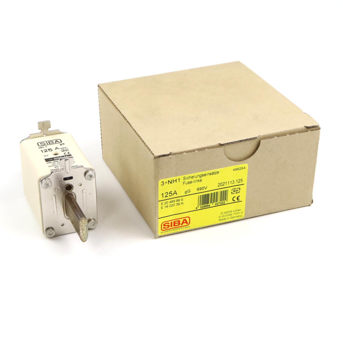 SIBA Sicherungseinsatz 2021113.125 125A 690V (3Stk.) OVP