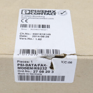 Phoenix Contact Modem PSI-DATA/FAX-MODEM/RS232 2708203 OVP