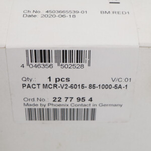 Phoenix Contact Stromwandler PACT MCR-V2-6015-85-1000-5A-1 2277954 SIE