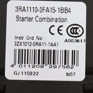 Siemens Starterkombination 3RA1110-0FA15-1BB4 GEB